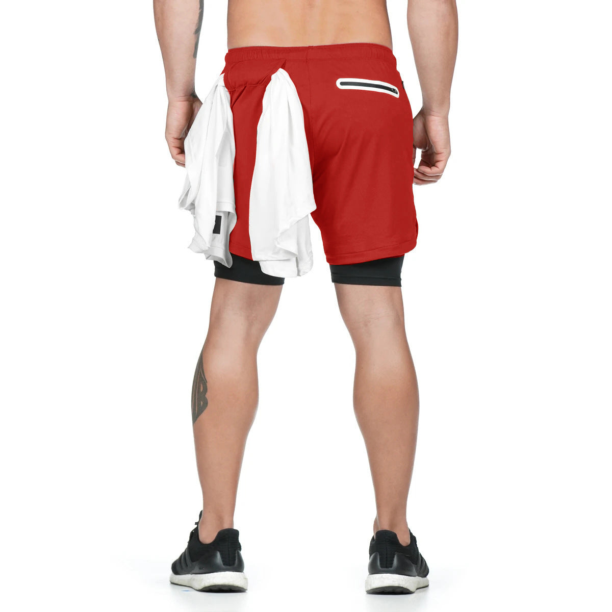 Lightweight Running Shorts Men 2 In 1 Double-deck Quick Dry GYM  Fitness Jogging Workout  Pants