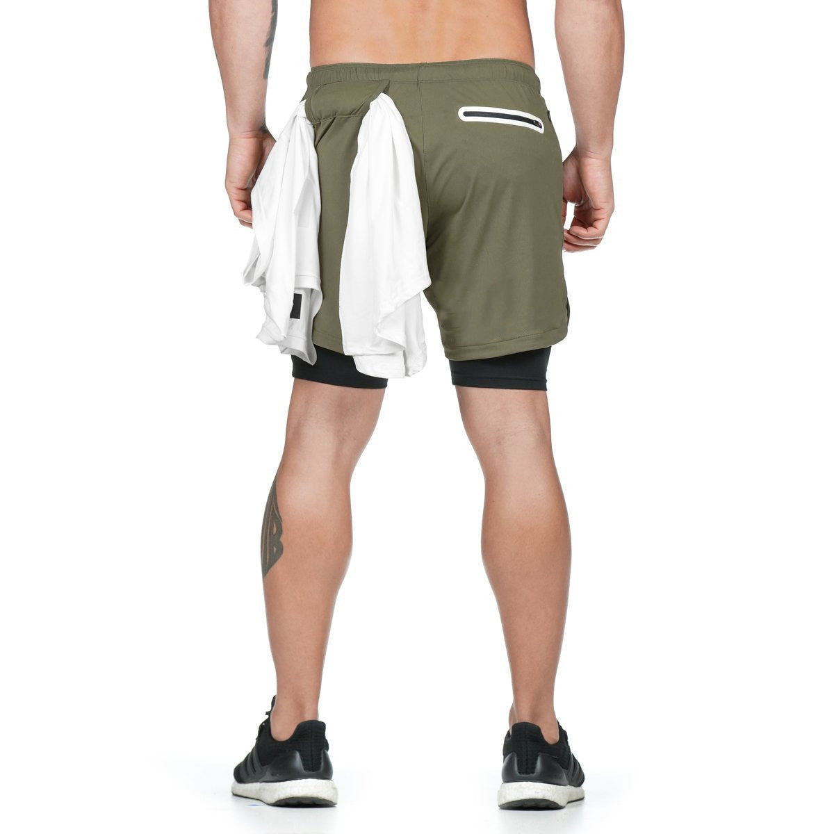Lightweight Running Shorts Men 2 In 1 Double-deck Quick Dry GYM  Fitness Jogging Workout  Pants